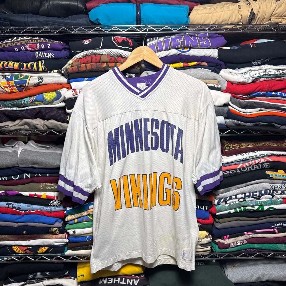 Vintage 80s Minnesota Vikings Garan Mesh Football Jersey T-Shirt